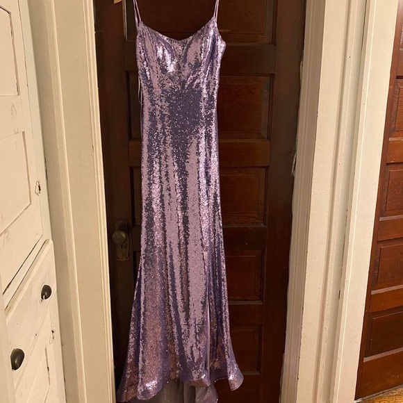 Windsor Purple Long Prom Dress Like New Size 5/6 - Picture 3 of 4